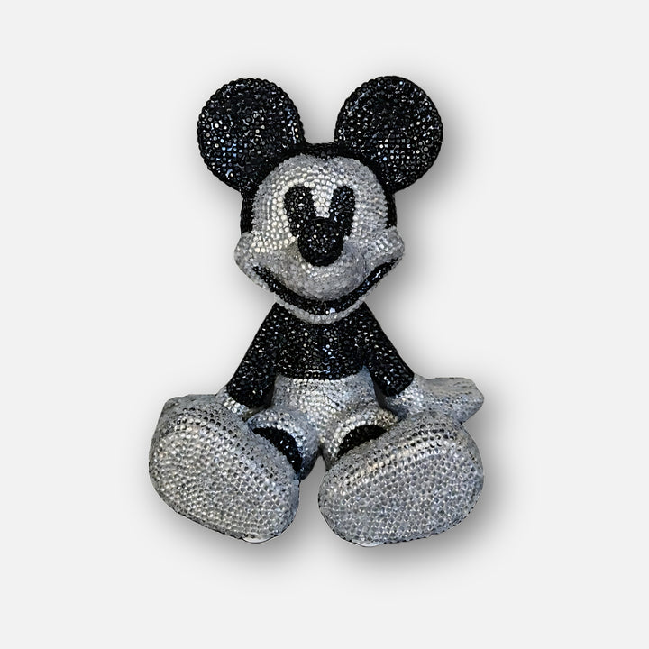 GLITTER MICKEY MOUSE - BLACK & WHITE